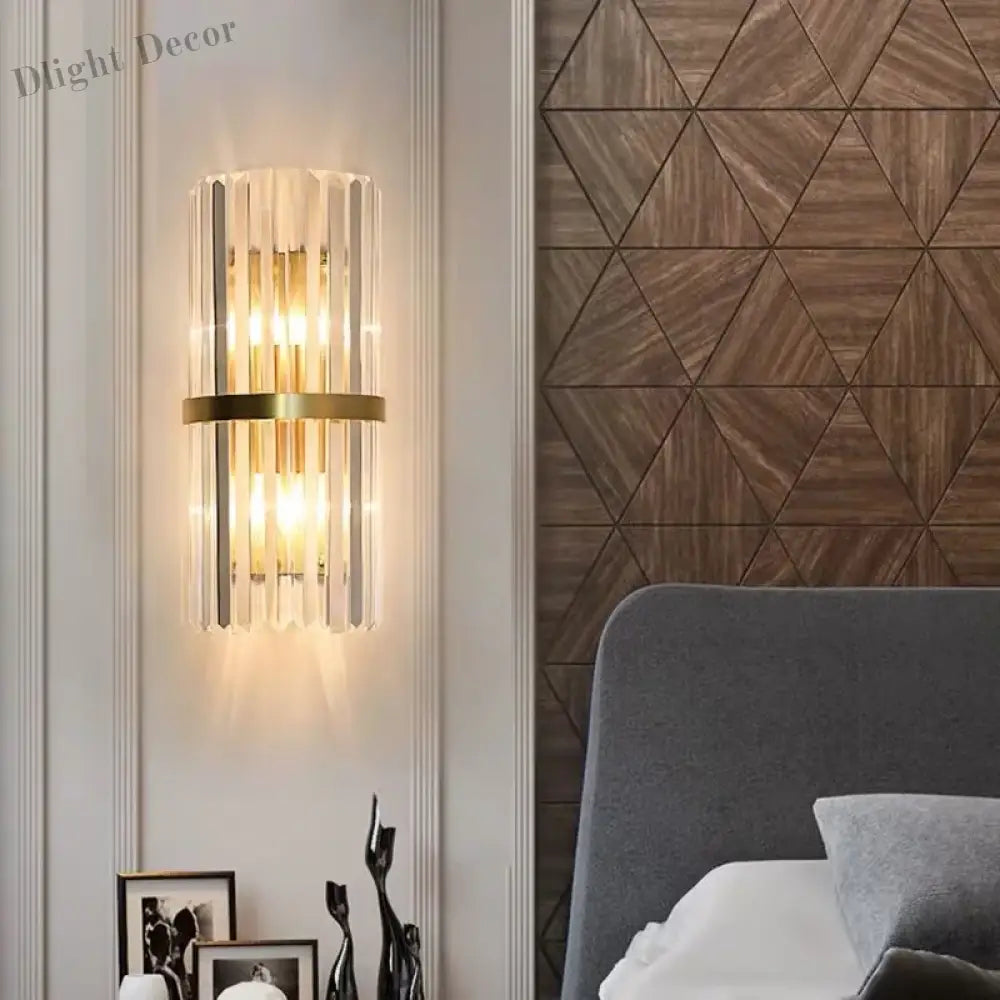 Modern Wall Sconce Lights - Crystal Bedside Dining Living Room Aisle Corridor Stair Lighting For