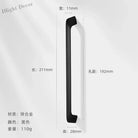 Modern Zinc Alloy Cabinet Handles - Kitchen Drawer Knobs for Wardrobes and Furniture Black 192mm Handles