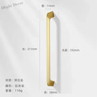 Modern Zinc Alloy Cabinet Handles - Kitchen Drawer Knobs for Wardrobes and Furniture Gold drawing 192mm Handles
