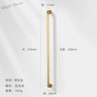 Modern Zinc Alloy Cabinet Handles - Kitchen Drawer Knobs for Wardrobes and Furniture Gold drawing 320mm Handles