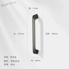 Modern Zinc Alloy Cabinet Handles - Kitchen Drawer Knobs for Wardrobes and Furniture Gray drawing 128mm Handles