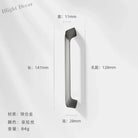 Modern Zinc Alloy Cabinet Handles - Kitchen Drawer Knobs for Wardrobes and Furniture Nickel drawing 128mm Handles