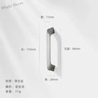 Modern Zinc Alloy Cabinet Handles - Kitchen Drawer Knobs for Wardrobes and Furniture Nickel drawing 96mm Handles