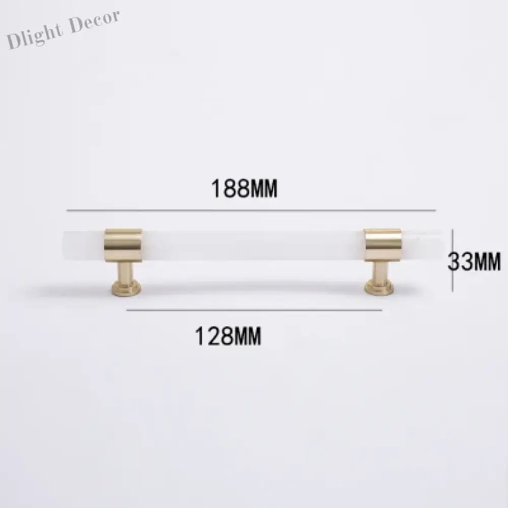 Natural Marble and Crystal T-Bar Cabinet Handles – Modern Brass Knobs for Kitchen Dresser and Furniture Pulls