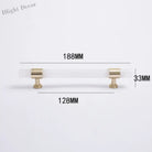 Natural Marble and Crystal T-Bar Cabinet Handles – Modern Brass Knobs for Kitchen Dresser and Furniture Pulls
