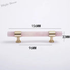 Natural Marble and Crystal T-Bar Cabinet Handles – Modern Brass Knobs for Kitchen Dresser and Furniture Pulls