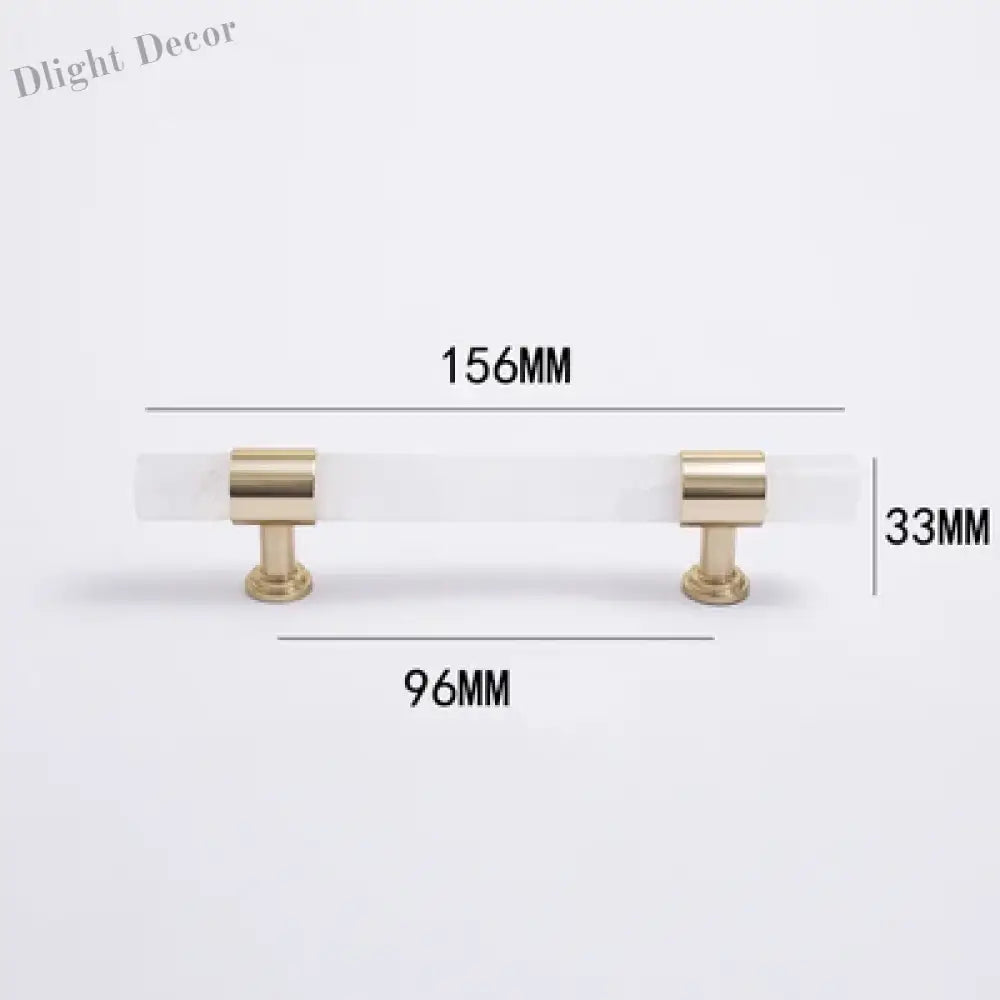 Natural Marble and Crystal T-Bar Cabinet Handles – Modern Brass Knobs for Kitchen Dresser and Furniture Pulls