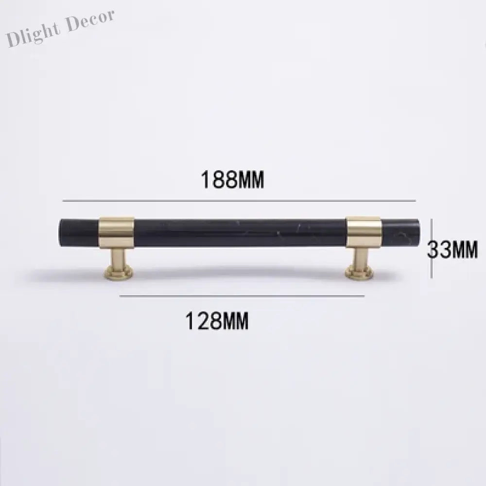 Natural Marble and Crystal T-Bar Cabinet Handles – Modern Brass Knobs for Kitchen Dresser and Furniture Pulls