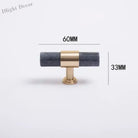 Natural Marble and Crystal T-Bar Cabinet Handles – Modern Brass Knobs for Kitchen Dresser and Furniture Pulls
