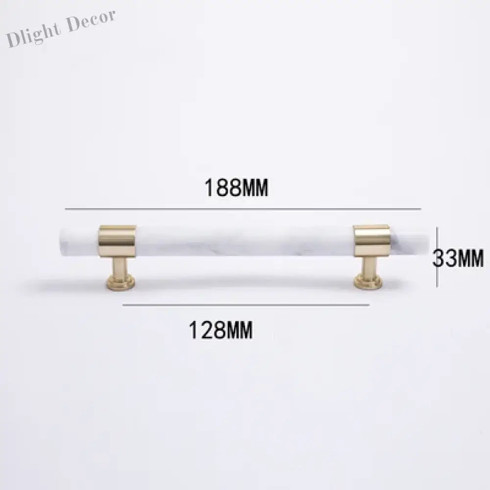 Natural Marble and Crystal T-Bar Cabinet Handles – Modern Brass Knobs for Kitchen Dresser and Furniture Pulls