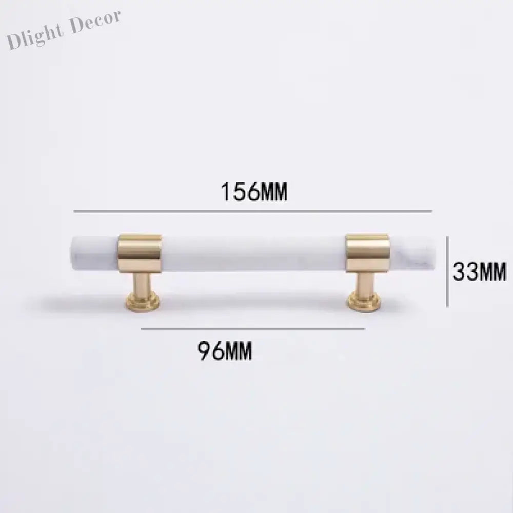 Natural Marble and Crystal T-Bar Cabinet Handles – Modern Brass Knobs for Kitchen Dresser and Furniture Pulls