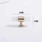 Natural Marble and Crystal T-Bar Cabinet Handles – Modern Brass Knobs for Kitchen Dresser and Furniture Pulls