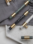 Natural Stone Cabinet Handles – Brass and Marble Wardrobe Knobs for Nordic Furniture Handles