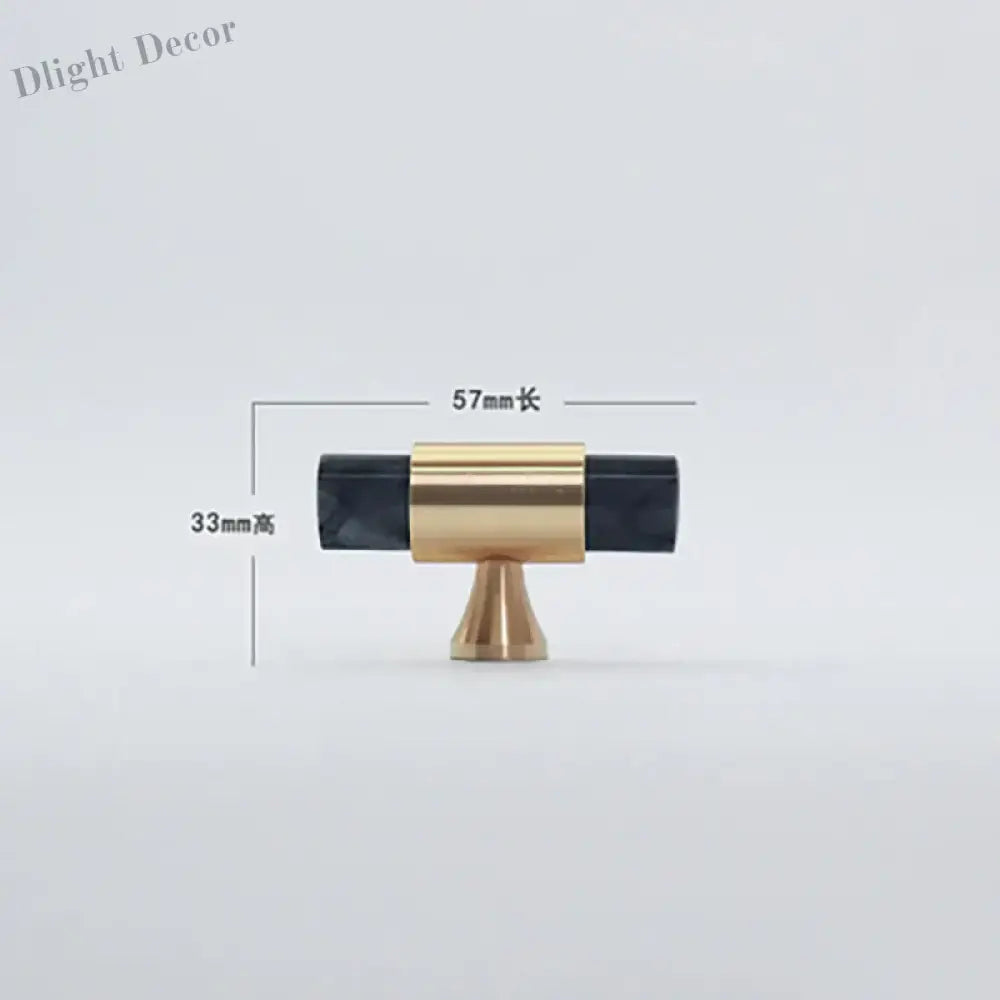 Natural Stone Cabinet Handles – Brass and Marble Wardrobe Knobs for Nordic Furniture black Handles