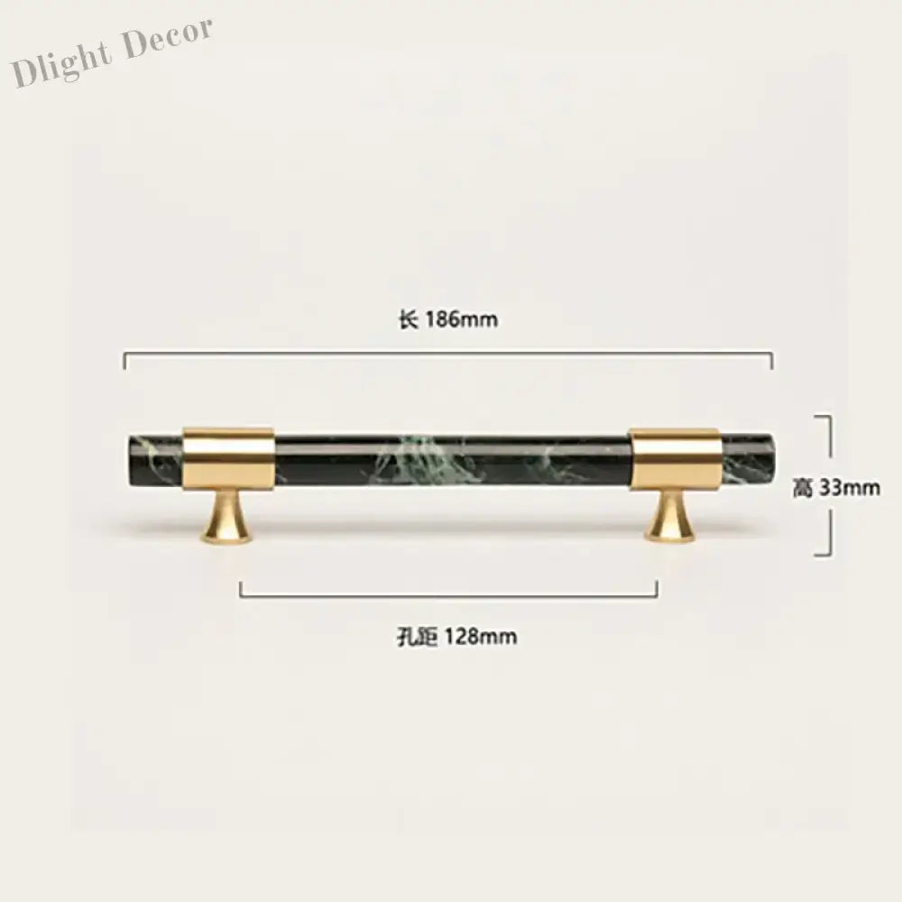 Natural Stone Cabinet Handles – Brass and Marble Wardrobe Knobs for Nordic Furniture green 1 Handles