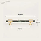 Natural Stone Cabinet Handles – Brass and Marble Wardrobe Knobs for Nordic Furniture green 1 Handles