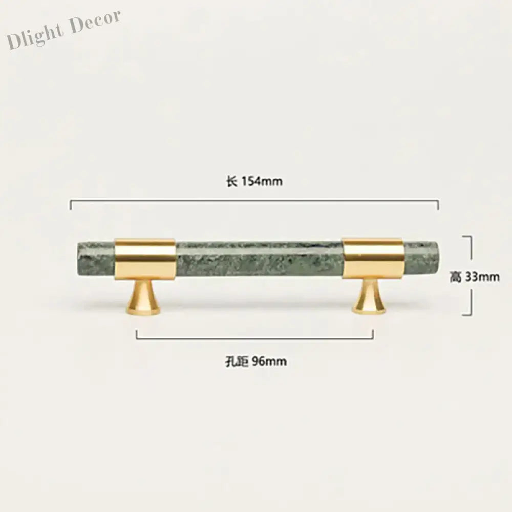 Natural Stone Cabinet Handles – Brass and Marble Wardrobe Knobs for Nordic Furniture green Handles