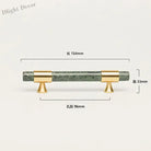 Natural Stone Cabinet Handles – Brass and Marble Wardrobe Knobs for Nordic Furniture green Handles
