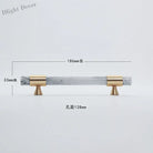Natural Stone Cabinet Handles – Brass and Marble Wardrobe Knobs for Nordic Furniture white a 2 Handles