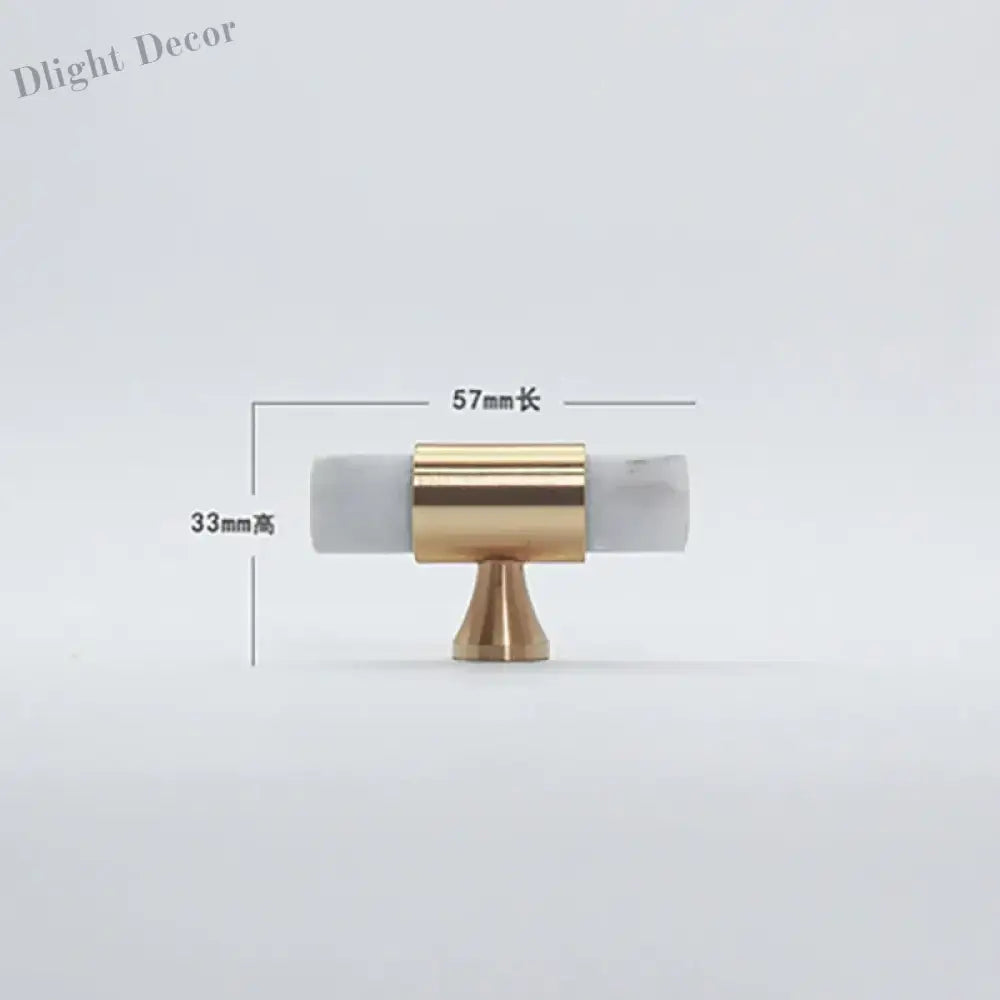 Natural Stone Cabinet Handles – Brass and Marble Wardrobe Knobs for Nordic Furniture white a Handles