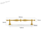 New Brass Cabinet Handles – Modern T-Bar Pulls and Drawer Knobs for Kitchen and Wardrobe 165mm Handles