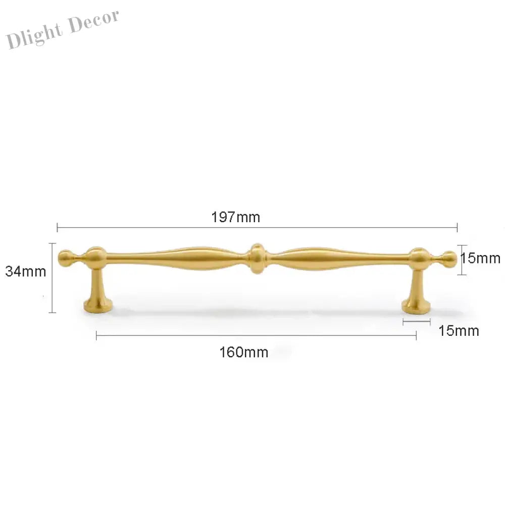 New Brass Cabinet Handles – Modern T-Bar Pulls and Drawer Knobs for Kitchen and Wardrobe 197mm Handles