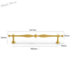New Brass Cabinet Handles – Modern T-Bar Pulls and Drawer Knobs for Kitchen and Wardrobe 197mm Handles