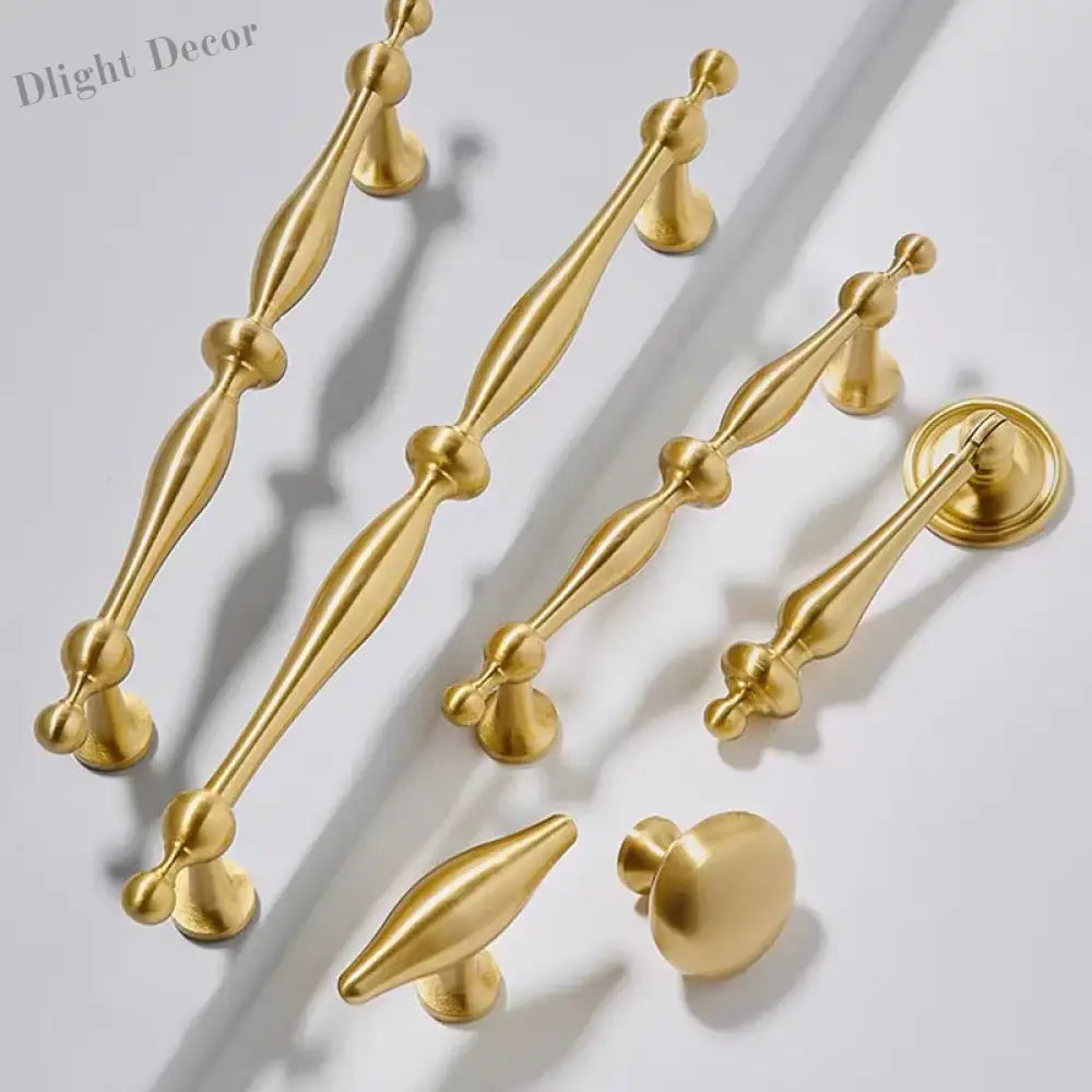 New Brass Cabinet Handles – Modern T-Bar Pulls and Drawer Knobs for Kitchen and Wardrobe Handles