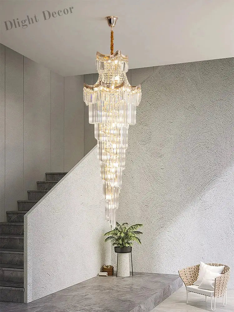 New Design Villa Living Room Crystal Chandelier - Grandeur For High Ceilings Hotel Lobbies And