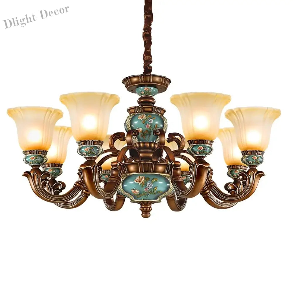 New European Vintage Resin Chandelier - Create A Luxurious Atmosphere In Your Villa Restaurant Or