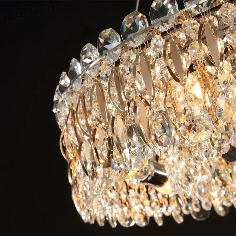 New Light Luxury K9 Crystal Chandelier - Chrome Elegance For Living Dining And Bedrooms Chandelier