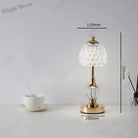 New Metal Crystal Acrylic Table Lamp - Retro Nordic Bedroom Bedside Decorative Night Light