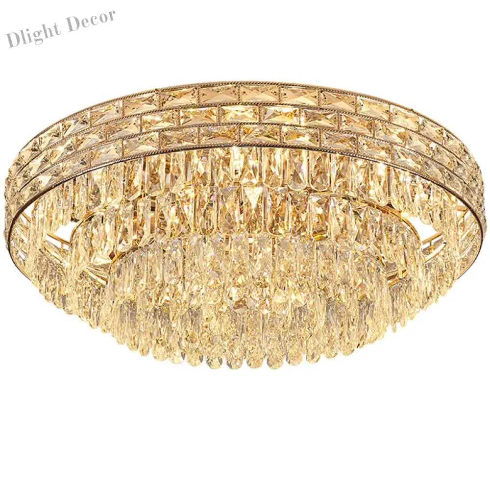 New Modern Crystal Ceiling Lamp - Light Luxury Design For Living Dining And Bedroom Spaces Ceiling