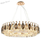 New Modern Crystal Chandelier - Luxurious Home Decor Lighting In Round Gold Design With Led