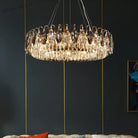 New Modern Crystal Chandelier - Luxurious Home Decor Lighting In Round Gold Design With Led