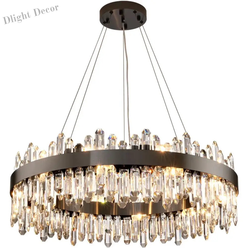 New Style Light Luxury Crystal Chandelier - Modern Elegance For Living Rooms Dining Areas