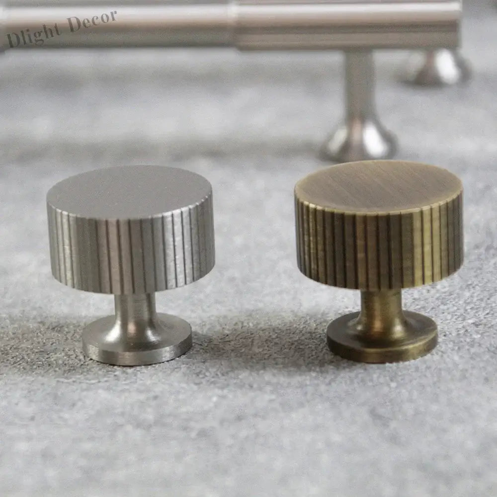 Nickel Brass Art Deco Kitchen Cabinet Knobs and T-Bars – Brushed Silver Drawer Pulls and Wardrobe Handles Handles