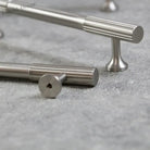 Nickel Brass Art Deco Kitchen Cabinet Knobs and T-Bars – Brushed Silver Drawer Pulls and Wardrobe Handles Handles