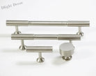 Nickel Brass Art Deco Kitchen Cabinet Knobs and T-Bars – Brushed Silver Drawer Pulls and Wardrobe Handles 9012