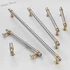 Nickel-Plated Brass Cabinet Handles – Gold and Matte Silver T-Bar Pulls for Wardrobes and Drawers Handles