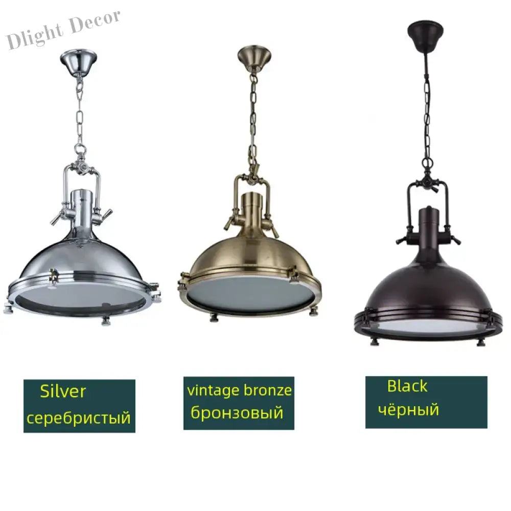 Nora’s Retro Industrial Metal Pendant Light Lights