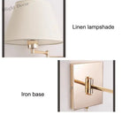 Nordic Adjustable Long Arm Folding Fabric Wall Lamp - Stylish Bedroom Bedside Light For Office