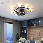 Nordic Art Chandelier Ceiling Fan Without Blades Bedroom Lamp Fans With Lights Decorative Led Lamps