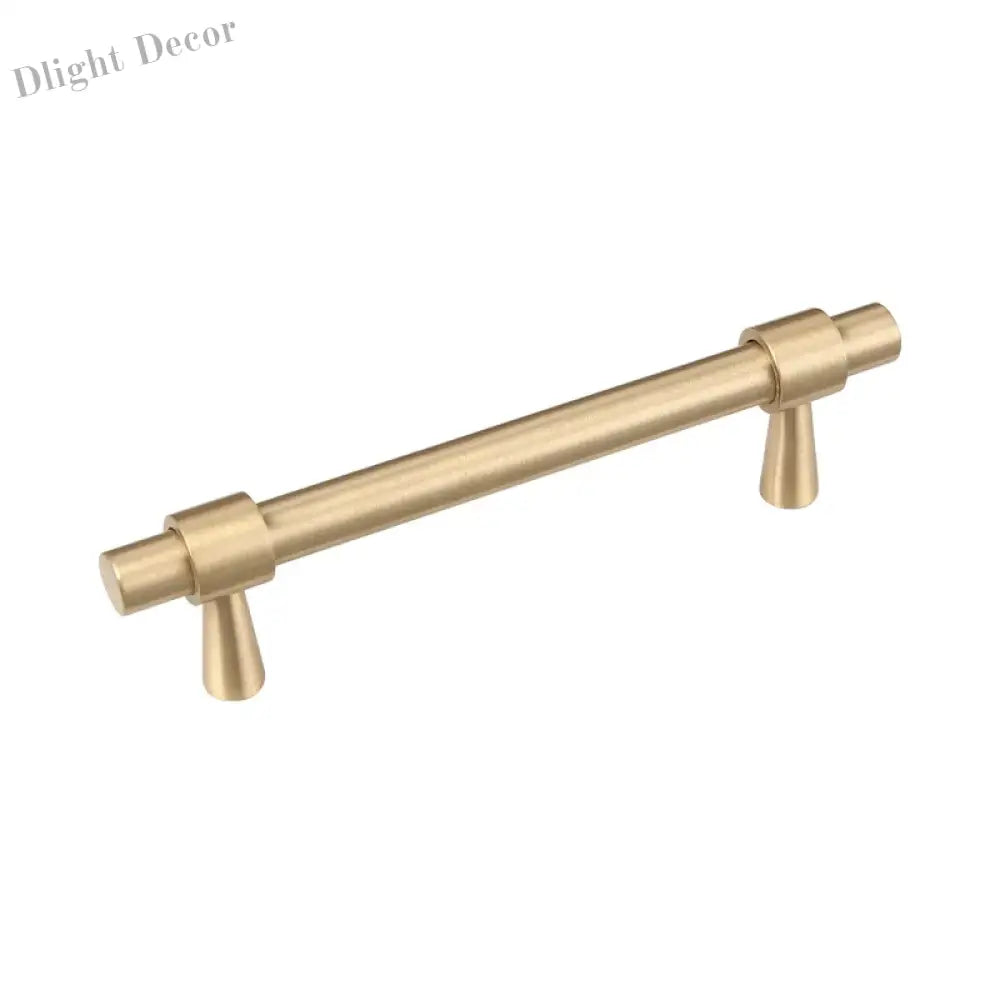 Nordic Brass Furniture Handles – Gold Black Chrome Cabinet Bar Pulls (50mm-500mm) Handles