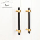 Nordic Brass Furniture Handles – Gold Black Chrome Cabinet Bar Pulls (50mm-500mm) Black / 500mmx 416CC Handles