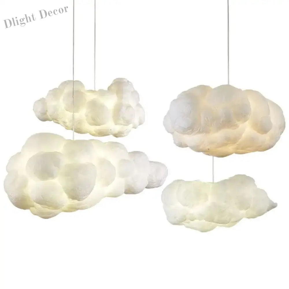 Nordic Clouds Pendant Lights - Ideal For Hotel Lobby And Restaurant Decor Unique Silk Lamp Dark