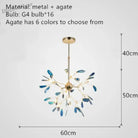 Nordic Colorful Agate Led Ceiling Chandeliers - Illuminate Your Living Dining And Bedroom With