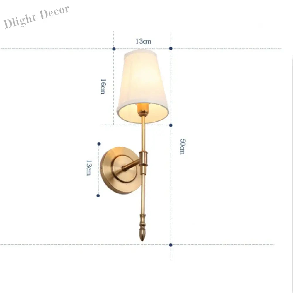 Nordic Copper Wall Lamp - Elegant Rural Decorative Lighting For Bedrooms Mirrors Corridors And