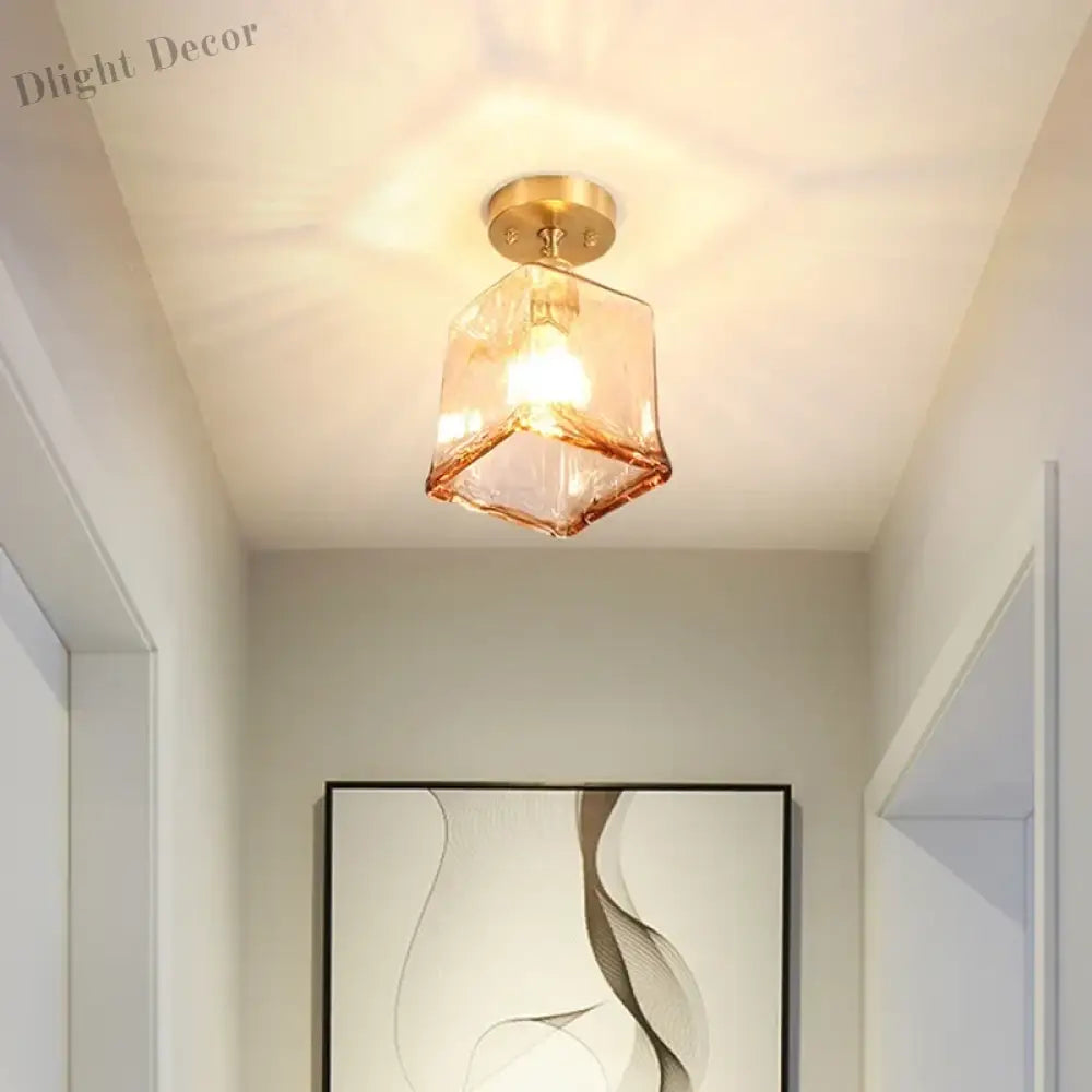 Nordic Creative Cup Ceiling Light For Dining Room Bedroom Hallway Entrance Balcony Kitchen Lamp