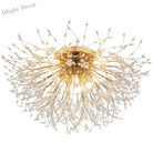 Nordic Dandelion Led Chandelier Ceiling Lamp - Sparkling Ball And Snowflake Lights Perfect For